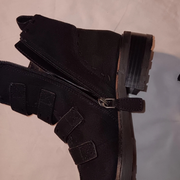 Womens suede black boots with zipper 8N MUNRO EXTRALIGHT SHOCK ABSORBING HEEL - Picture 8 of 9